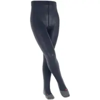 Falke Active Warm dik eenkleurig wol functioneel materiaal panty kinderen blauw - maat 152-164