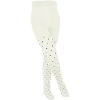 Falke Multidot dun gedessineerd katoen panty kinderen wit - maat 134-146