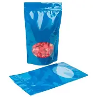 Packlinq Stazakken Blauw met ovaal Venster 17x9x28,5cm 340 gram