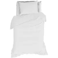 MOODIT Dekbedovertrek Basil White-140 x 200 / 220 cm | 1-Persoons