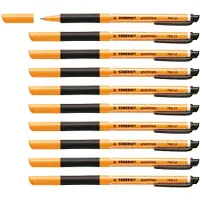 Stabilo rollerbalpen PointVisco, zwart, 10 stuks