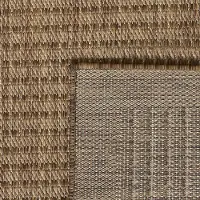 Muratap Solid binnen en buiten rond vloerkleed indoor & outdoor laagpolig effen beige- 200 cm rond