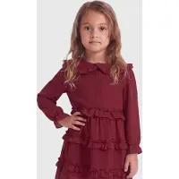 ONLY GIRLS Jurk 'KMGThyra' donkerrood