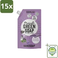 Marcel's Green Soap 15 x Marcel’s Green Soap – Handzeep Navulling – Lavendel & Rozemarijn – 500 ml - Grootverpakking - Handzeep - Natuurlijke Handzeep - Plantaardige Handzeep - Lavendel Handzeep - Rozemarijn Handzeep