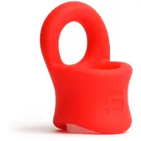 Sport Fucker - Baller - Cockring en Ballstretcher - Siliconen - Rood