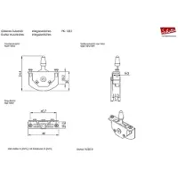 Schaller 15310006 Megaswitch M lever switch 5-way, 40,7mm spacing, bolts included, black cap
