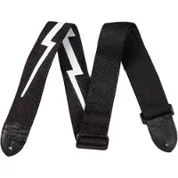 Fender 990613106 gitaarriem, 5cm. breed, nylon lightning bolt, zwart