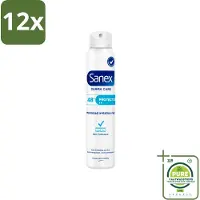 Sanex – Deodorant Spray – Dermo Protector – 200 ml - Voordeelverpakking - 12 stuks - Huidbescherming - Zweetbehandeling