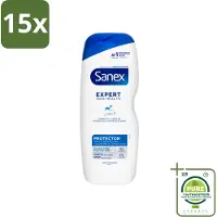 Sanex 15 x – Douchegel – Expert Skin Health Protector – 600 ml - Grootverpakking - Huidversterkend - Huidbarrière - Hydratatie - Pre- En Postbiotica - Gezond Huidmicrobioom