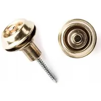 Dunlop SLS1402 Straplock Systeem - Messing, Flush Mounted