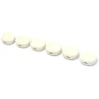 AllParts TK7710025 Plastic Ovale Stemknoppen Wit, 6 Stuks