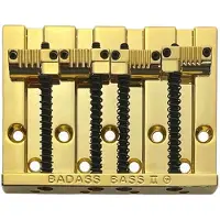 AllParts BB3342002 Leo Quan Badass II 4-snarige Basbrug - Goud