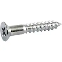 AllParts GS0063010 Chroom Brugmontageschroeven #8 x 1 - 5 Stuks
