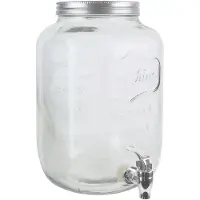 CMP Drankdispenser met kraantje - 8.0 liter - glas - limonadetap - waterdispenser - 20 x 32 cm - Cocktail Lounge serie