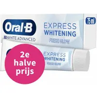 Oral-B 2+2 Gratis: Tandpasta 3dwhite Advanced Express Whitening Fresh Glow 75 Ml