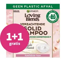 Garnier 1+1 Gratis: Loving Blends Milde Haver Shampoo Bar 60 Gr