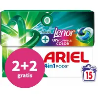 Ariel 4-in-1 wasmiddel pods color Lenor Unstoppables, 15 stuks