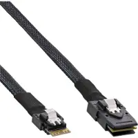 InLine Slim SAS-kabel, SFF-8654 naar Mini SAS SFF-8087, 12Gb/s, 0,5m