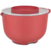 Mepal Beslagkom met spatdeksel Chef it - 3 l - Schaal - Magnetron- en vaatwasmachinebestendig - Bakspullen - Coral