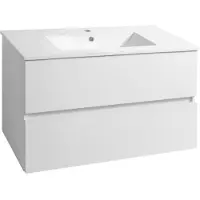 Aqualine Paneda Wastafelonderkast 89,5x55x45,2cm, wit