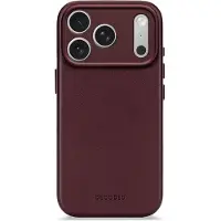 Decoded Leather Backcover iPhone 17 Pro Hoesje Dark Ruby
