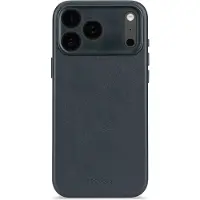 Decoded Leather Backcover MagSafe voor de Apple iPhone 17 Pro - Navy Shadow