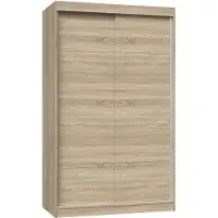 Top E Shop Garderobe, IGA 120 SON C KPL Slaapkamerkast 7 Planken 2 Deur(en) Sonoma Eiken Kledingkast (120 x 61 x 200 cm)