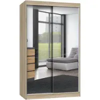 Top E Shop Garderobe, IGA 120 SON A KPL Slaapkamerkast 7 Planken 2 Deur(en) Sonoma Eiken Kledingkast (120 x 61 x 200 cm)