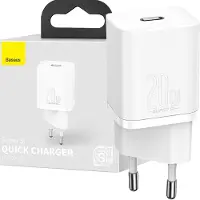 Baseus Super Si USB-C PD QC 20W witte snellader