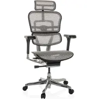 Hjh OFFICE Bureaustoel / Directiestoel ERGOHUMAN GEN2 Netstof lichtgrijs
