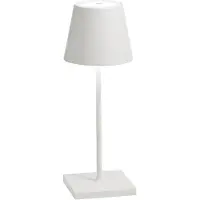 Zafferano Poldina Pro Mini: witte, oplaadbare LED-tafellamp met dimfunctie en een batterijduur tot 12 uur