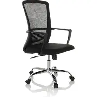 Hjh OFFICE Bureaustoel / draaistoel STAR-TEC S mesh / stof zwart