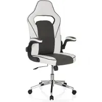 MyBuero Gamingstoel / bureaustoel GAME SPORT PRO kunstleer wit/donkergrijs