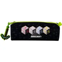 Minecraft Etui - 3D Zwaard Hanger – Pennenzak – 22 cm – Officieel gelicentieerd – Zwart/Groen