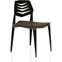 Hjh LIVING Tuinstoel / Eetkamerstoel Flecharo kunststof bruin/zwart