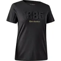Deerhunter Dames Jubilee zwart T-shirt Outdoor T-shirt Skandinavisch T-shirt maat 36