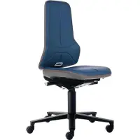 BIMOS Werkstoel NEON, permanent contact, basismodel zonder bekleding, met wielen, flexband grijs