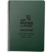 Modestone C53MIL Waterproof Side Spiral Military Notebook A5 Olive, notitieboek