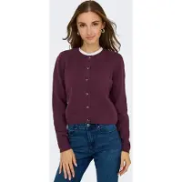 JDY Gebreid vest 'CHLOE' wijnrood