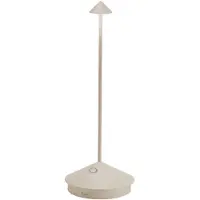 Zafferano Pina Pro Sand LED tafellamp, oplaadbaar en dimbaar, draadloos, Saffraan, 2200-2700-3000K, IP54, 12 uur batterijduur