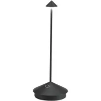 Zafferano Pina Pro LED tafellamp, mat zwart, oplaadbaar en dimbaar, draadloos, Saffraan, 2200-2700-3000K, IP54, 12 uur batterijduur