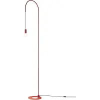 Zafferano - Filo staande lamp, 200° draaibaar, gelakt metaal, E27-gloeilamp max. 60 W inbegrepen, H 231 cm - rood