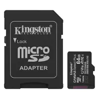 Kingston 64GB microSDXC Canvas Select Plus Gen3 100MB/s A1 Card + Adapter SD-kaart