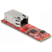 DeLOCK Converter M.2 Key B+M male to 1 x RJ45 2.5 Gigabit LAN port horizontal