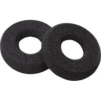 HP Poly oorkussens van kunstleer, geschikt voor Poly Savi 7300 (2 stuks), set oordopjes/ringen, 5 gram, zwart
