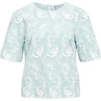 Object Blouse 'OBJMya' hemelsblauw / wit