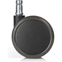 Hjh OFFICE 5x ROLO FREE 10mm/65mm Harde bodem - Bureaustoelwielen Zwart