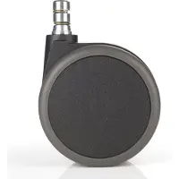 Hjh OFFICE 5x ROLO No-Noise 11mm/75mm Harde bodem - Bureaustoelwielen Zwart