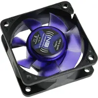 Noiseblocker BlackSilent XR-2 PC-ventilator Zwart, Blauw (transparant) (b x h x d) 60 x 60 x 25 mm