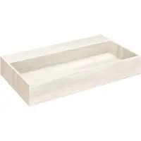 Saniclear White Travertin marmer wastafel 80x46cm zonder kraangat